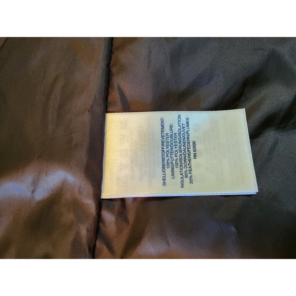 Lands' End Women's XL Black Puffer Down Button Front Jacket‎ Winter Cozy - Picture 7 of 10
